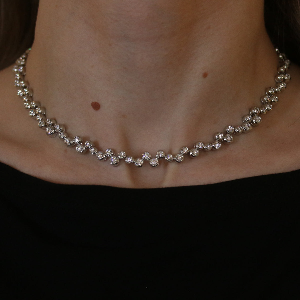 Tiffany & Co. Bubbles Diamond Necklace Platinum