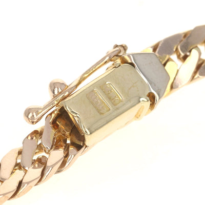 Flat Curb Chain Bracelet Yellow Gold