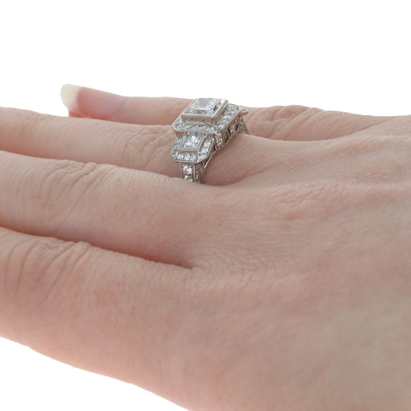 1.95ctw Diamond Engagement Ring White Gold
