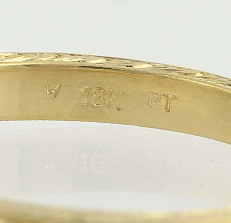 .40ct Engraved Diamond Engagement Ring