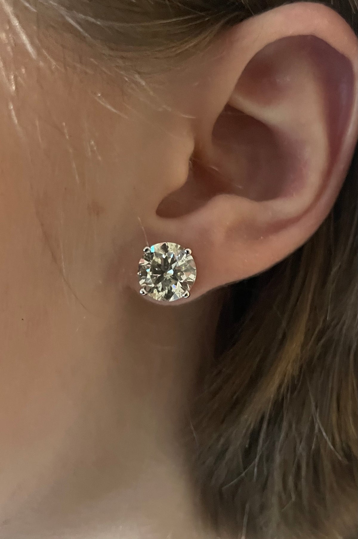 6.03ctw Diamond Earrings White Gold