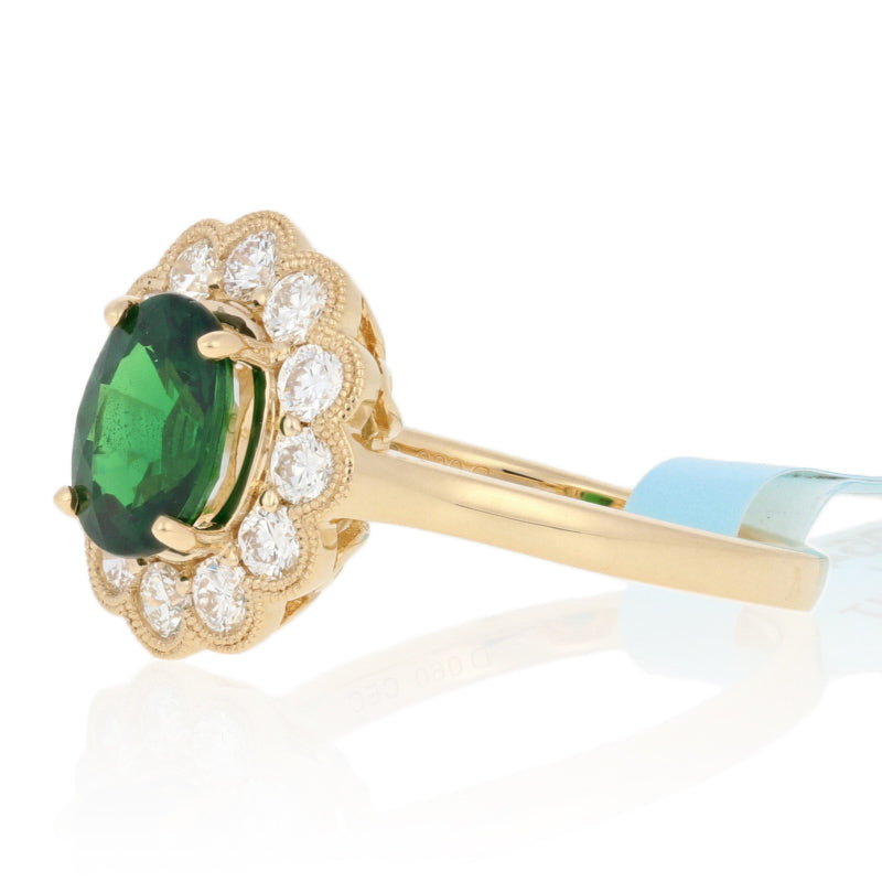 1.49ct Tsavorite Garnet & Diamond Ring