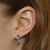 1.57ctw Sapphire & Diamond Earrings White Gold