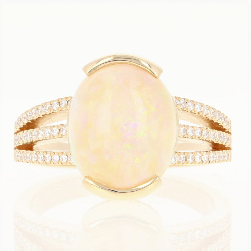 Opal & Diamond Ring  3.73ctw