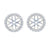 .47ctw Diamond Halo Earring Enhancer Stud Jackets White Gold