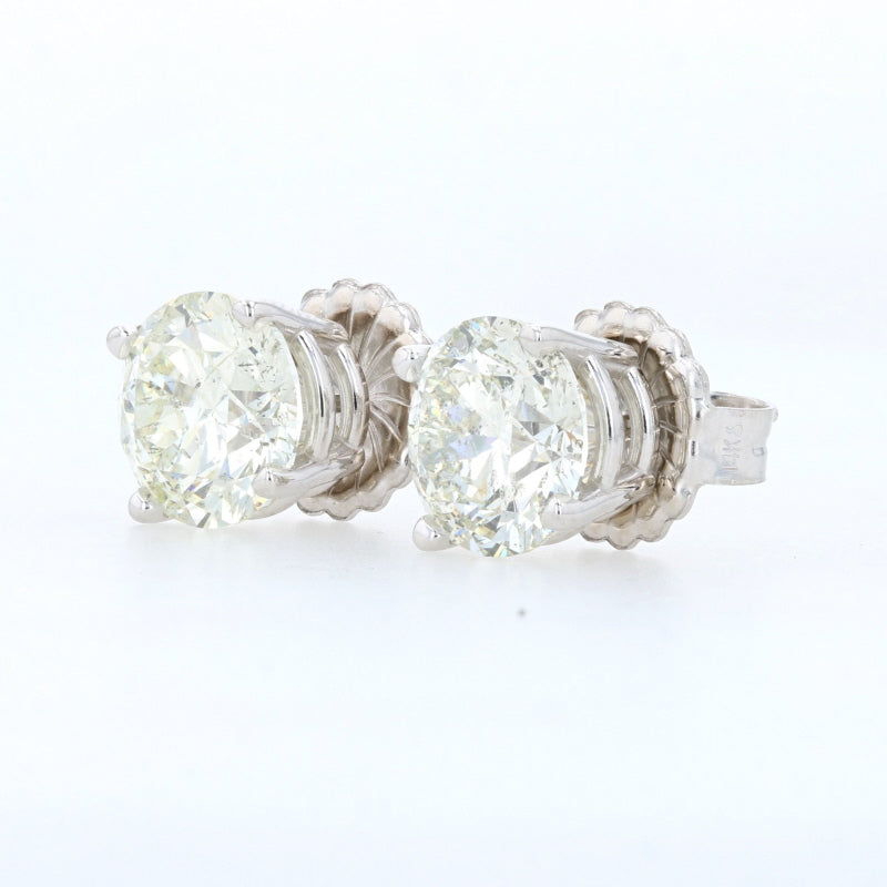 6.03ctw Diamond Earrings White Gold