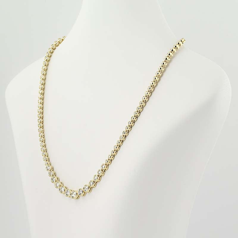 Graduated Diamond Necklace 17" 8.00ctw