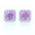 1.72ctw Pink Sapphire & Diamond Earrings White Gold