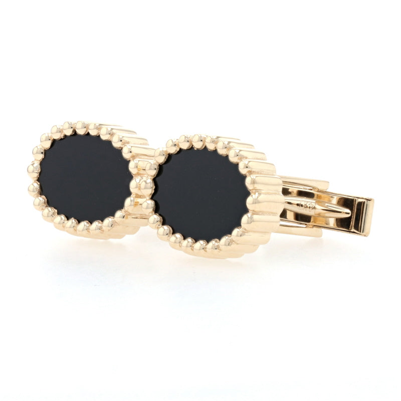 Onyx Cufflinks Yellow Gold