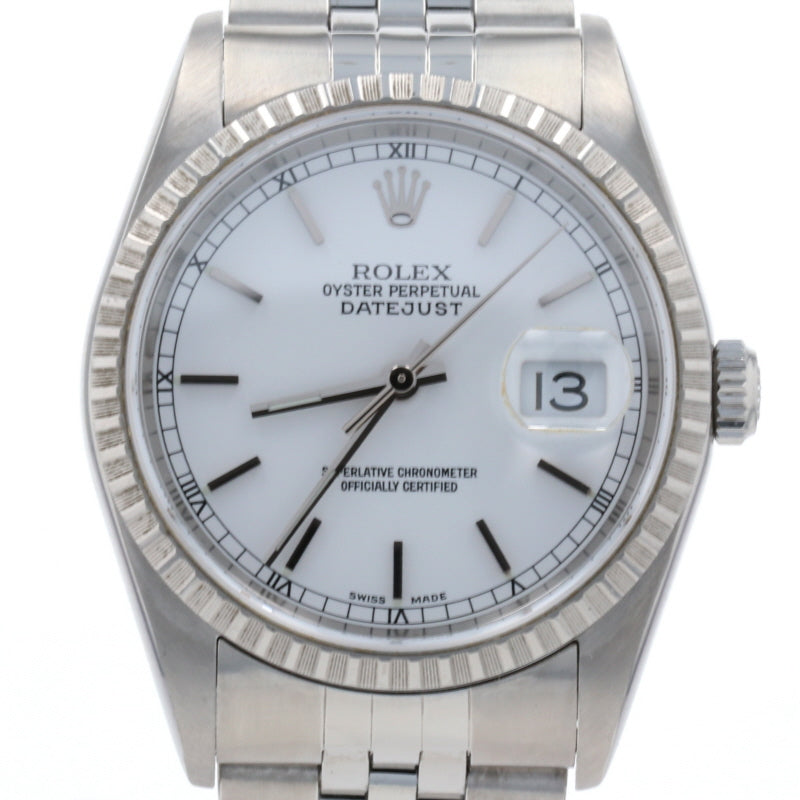 Rolex Datejust Men's Wristwatch 16220 Stainless Steel Automatic 1 Year Warranty