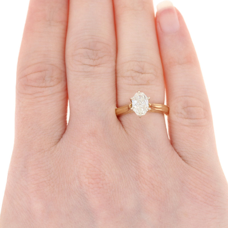 1.02ct Diamond Engagement Ring & Wedding Band Yellow Gold