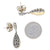 John Hardy Classic Chain Hammered Drop Earrings Sterling Silver & Yellow Gold