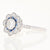 Diamond & Sapphire Floral Ring .82ctw