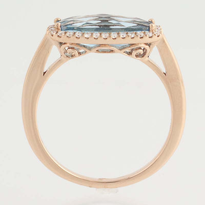 Blue Topaz & Diamond Ring 1.91ctw