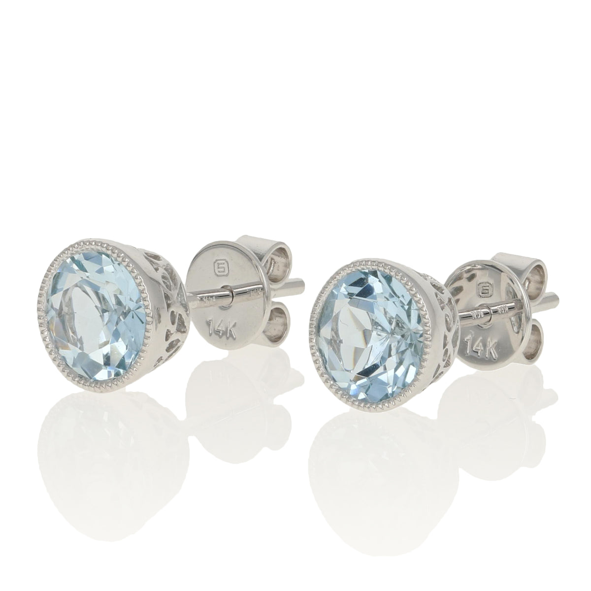 1.35ctw Aquamarine Earrings