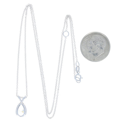 1.16ct Diamond Pendant Necklace White Gold