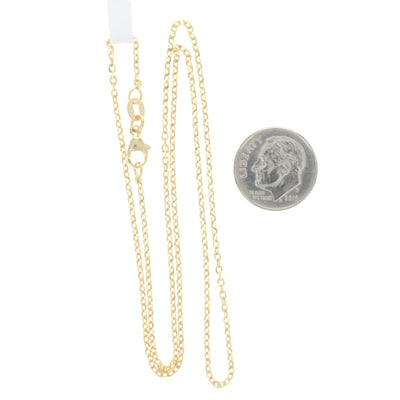Diamond Cut Cable Chain Necklace Yellow Gold