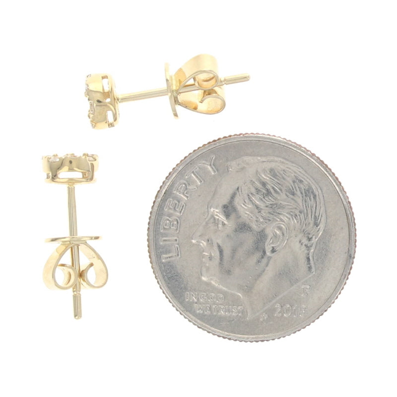 .25ctw Diamond Earrings Yellow Gold