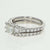 Diamond Wedding & Engagement Ring Set 950 Platinum Princess 3-Stone 1.39ctw GIA