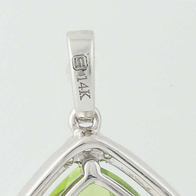 Peridot & Diamond Pendant 1.59ctw