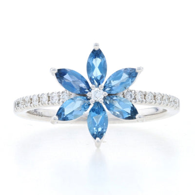 .65ctw Aquamarine & Diamond Ring White Gold