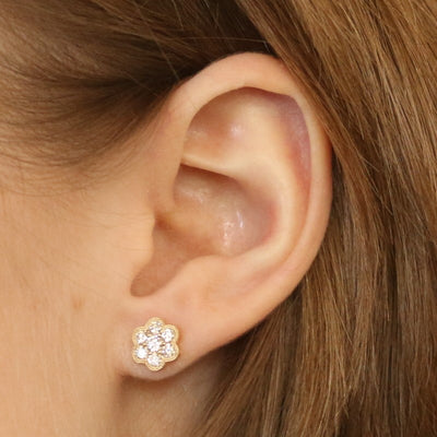 .75ctw Diamond Earrings Yellow Gold