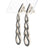 John Hardy Classic Chain Black Sapphire Earrings Sterling Silver