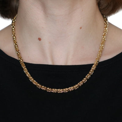 Square Byzantine Chain Necklace