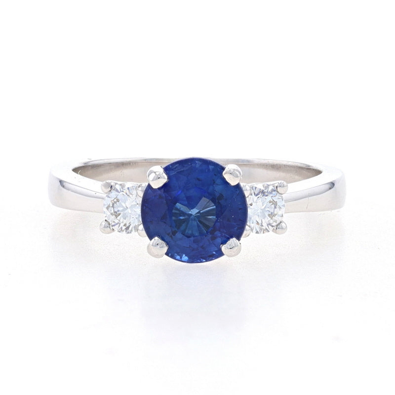 2.12ctw Sapphire & Diamond Ring White Gold