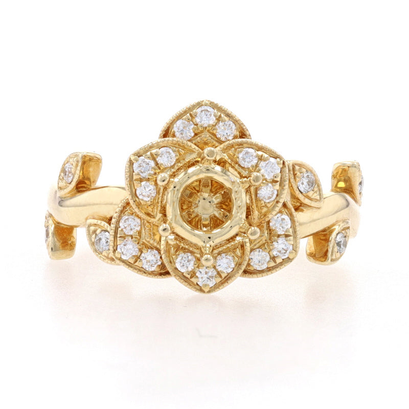 Semi-Mount Ring Yellow Gold