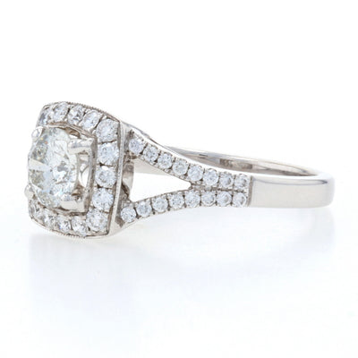 Diamond Halo Engagement Ring .97ctw