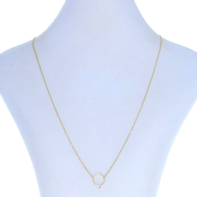 Diamond-Accented Necklace Yellow Gold