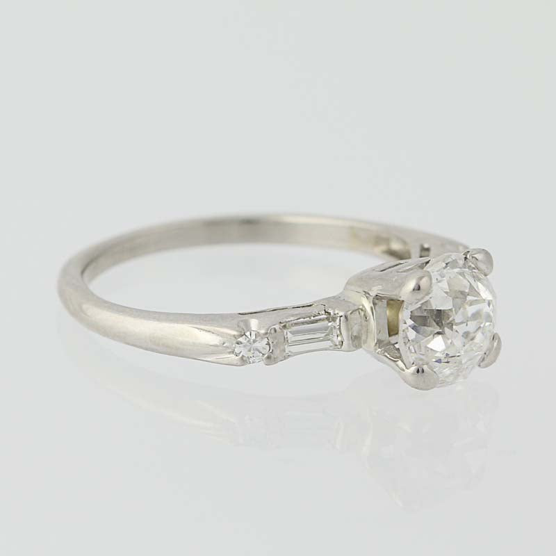 Art Deco Diamond Engagement Ring 1.15ctw