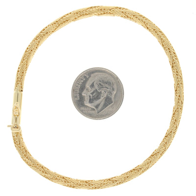 Roberto Coin Woven Silk Bracelet Yellow Gold