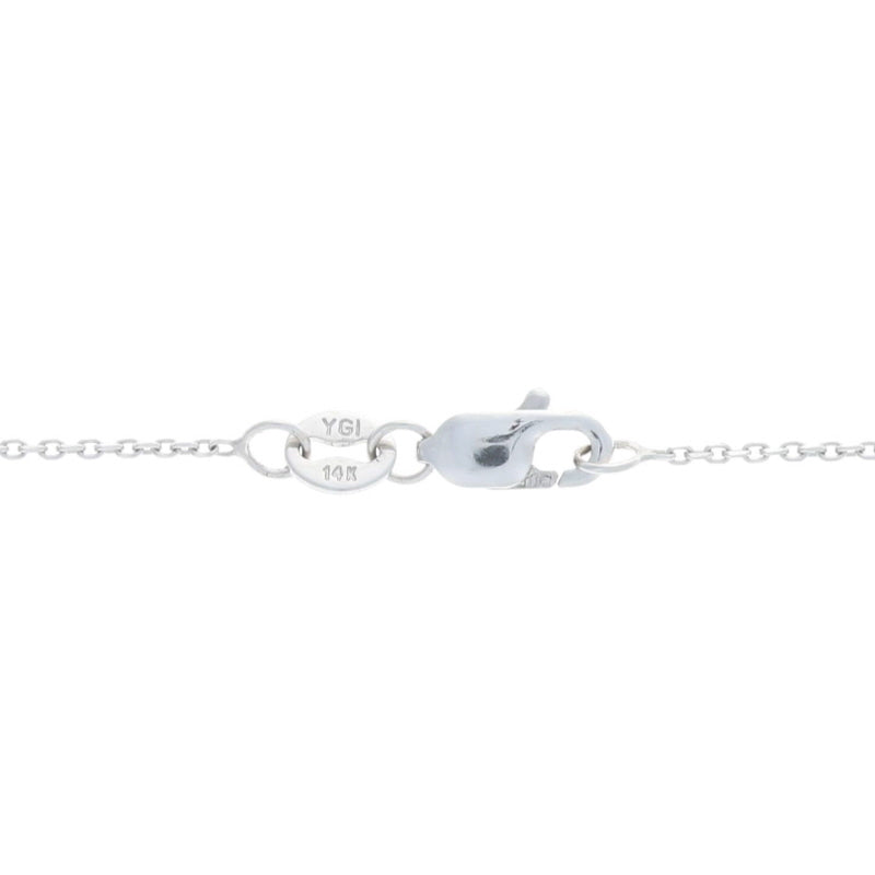 6.14ct Blue Topaz, Sapphire, & Diamond Necklace White Gold