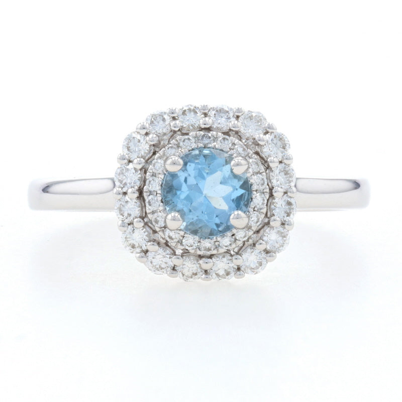 .38ct Aquamarine & Diamond Ring White Gold