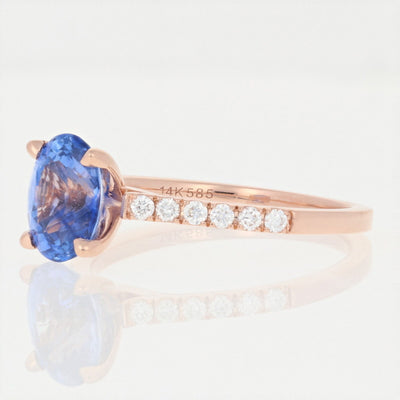 1.90ct Sapphire & Diamond Engagement Ring