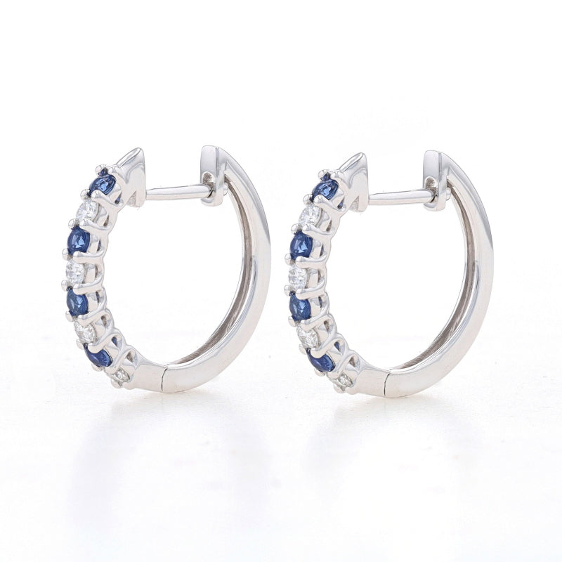 .45ctw Sapphire & Diamond Earrings White Gold