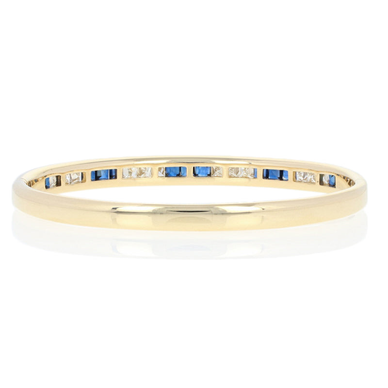 Square Sapphire & Diamond Bracelet 4.68ctw