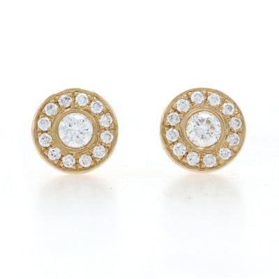 .16ctw Diamond Earrings Yellow Gold