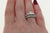 Diamond Wedding & Engagement Ring Set 950 Platinum Princess 3-Stone 1.39ctw GIA