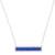 Lapis Lazuli & Diamond Halo Bar Necklace  .10ctw