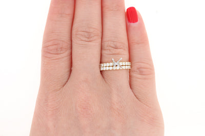 Semi-Mount Engagement Ring & Wedding Band 1.27ctw