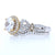 Semi-Mount Halo Engagement Ring & Wedding Band White Gold