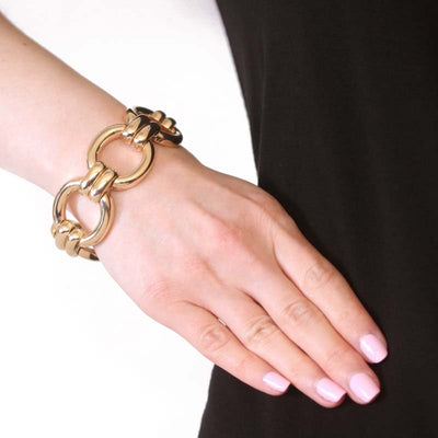 Circle Link Bracelet Yellow Gold