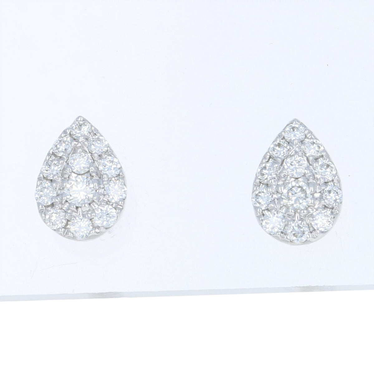 Diamond Cluster Teardrop Earrings