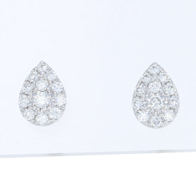 Diamond Cluster Teardrop Earrings