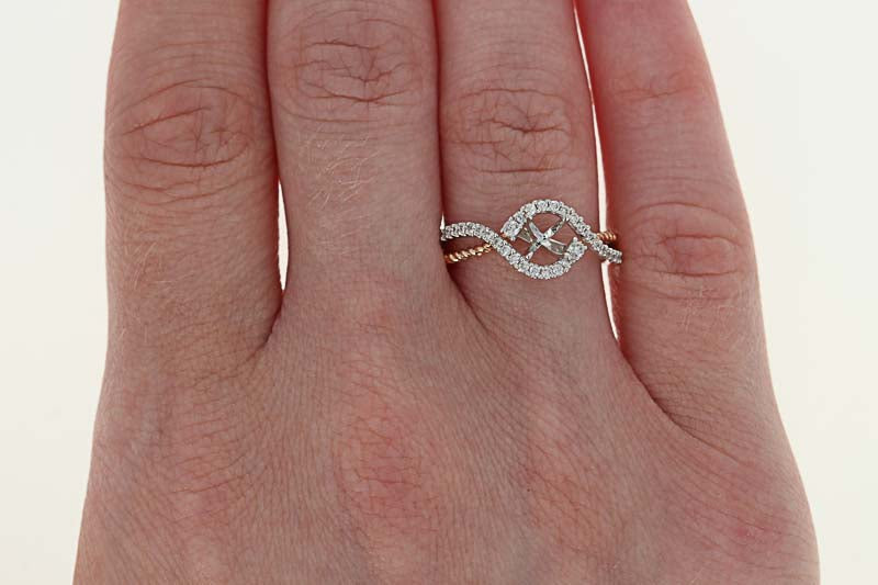 Semi-Mount Engagement Ring & Wedding Band  .37ctw