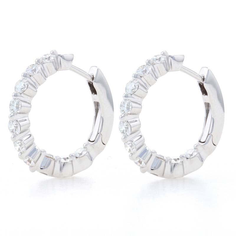 1.03ctw Diamond Earrings White Gold