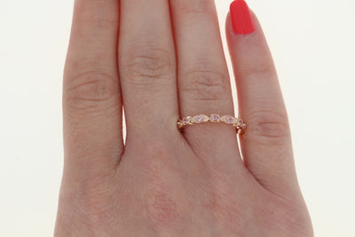 Light Pink Sapphire Eternity Band  .35ctw